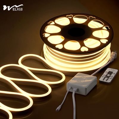 quality 120LEDs ไฟสายนิโอน ปรับความดัน 110V 220V ตัดได้ ไฟเข็มควบคุมทางไกล factory